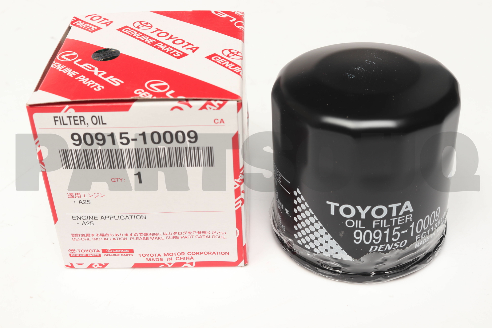 9091510009 Genuine Toyota FILTER, OIL 90915-10009