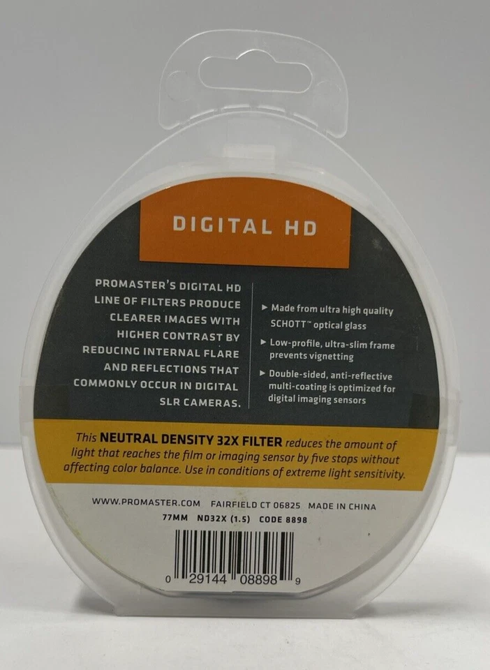 ProMaster Digital HD Filter 77mm ND32X (1.5) Code 8898 - Image 2 of 4