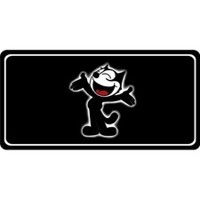felix the cat popular culture character centered metal license plate made in usa