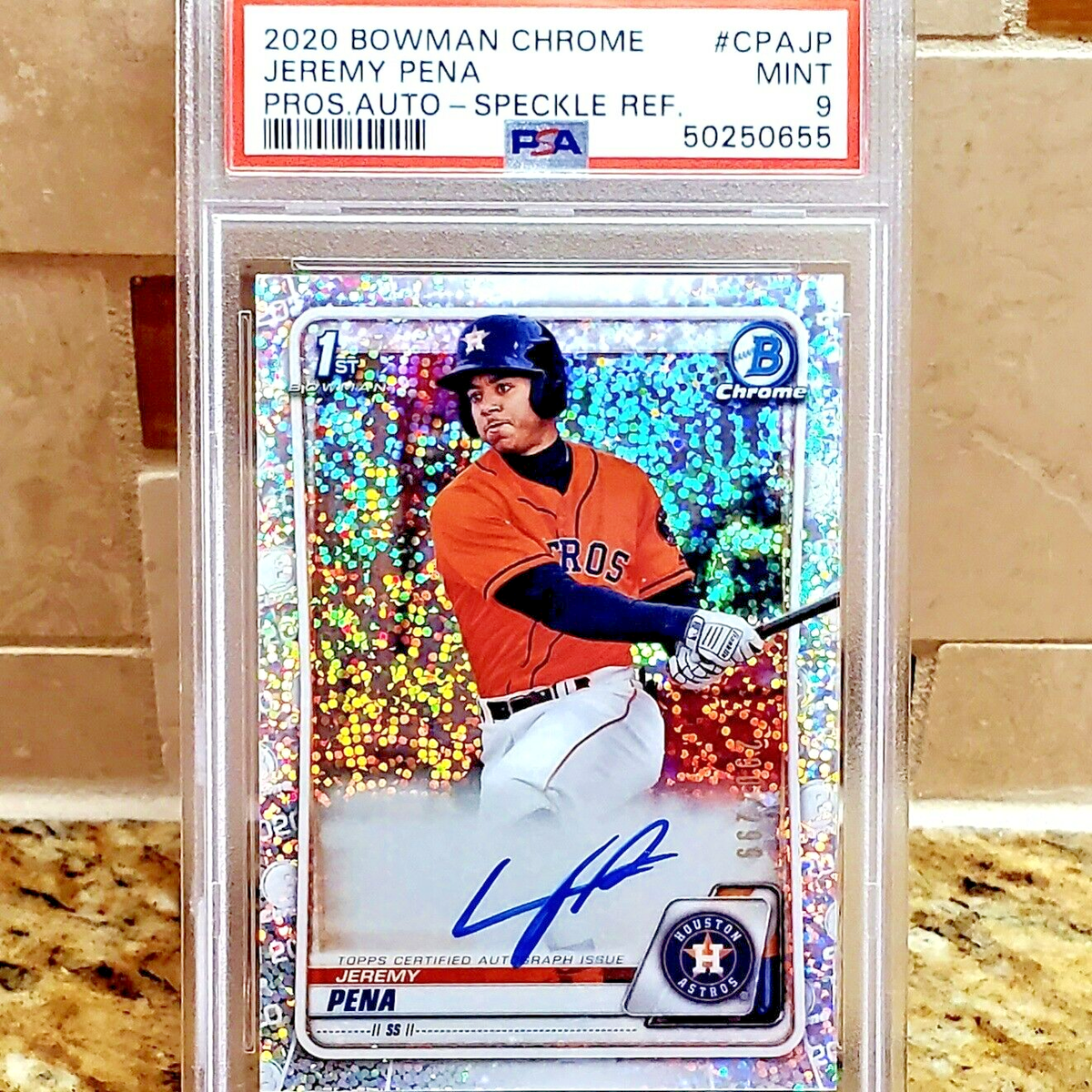 2020 bowman sapphire Jeremy pena psa9