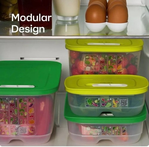 Tupperware FridgeSmart (4) Fruit Veggies 1.8L 4.4L 6pc Containers Large Small - Picture 10 of 13