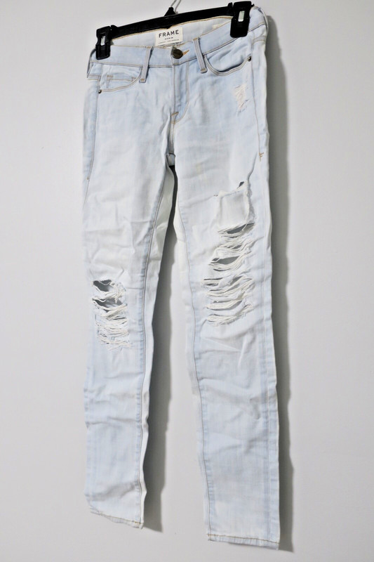 Frame Le Skinny de Jeanne Pico Distressed Women's Jeans Size 24