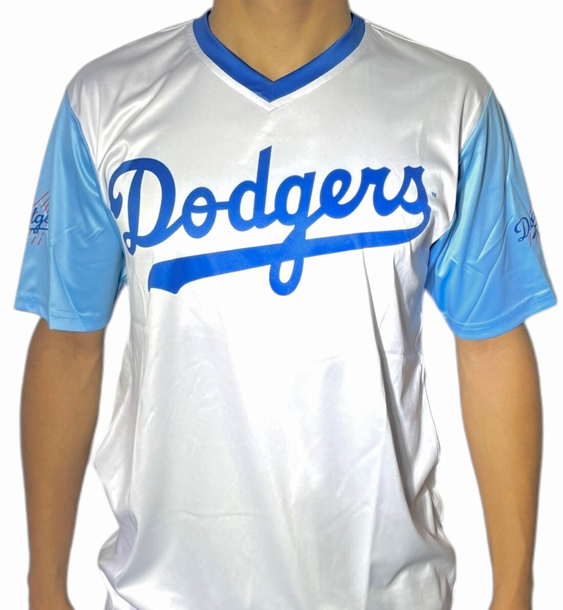 Stitches MLB DODGERS ベースボール Tee サイズ　XL Los Angeles Dodgers MLB Stitches V-Neck White Pullover