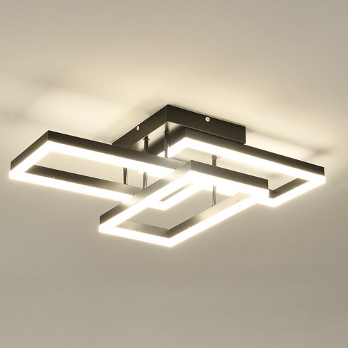 Modern Ceiling Light LED Rectangle Flush Mount Ceiling Lamp w/ Remote Control - Bild 21 von 22