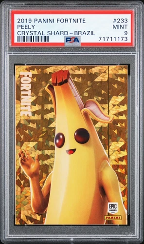 2019 PANINI FORTNITE CRYSTAL SHARD-BRAZIL #233 PEELY PSA 9