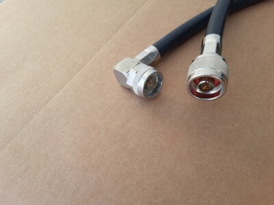 US MADE RG-214/U MIL-C-17 N Male to N Male Right Angle Coax Cable CB, HAM, lot
