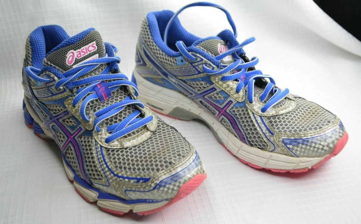 ASICS GT 1000 Running Shoes Gray Blue Pink Women s Size 8 T3R5N