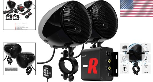 Waterproof 4" Bluetooth Motorcycle Speakers with 100W Amplifier - Superior Sound - Foto 2 di 11
