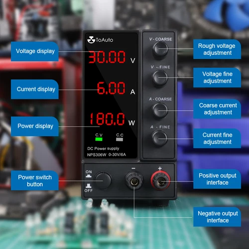 Adjustable DC Bench Power Supply 30V 5A/6A/10A LED Precision Lab Variable UK - Picture 14 of 24