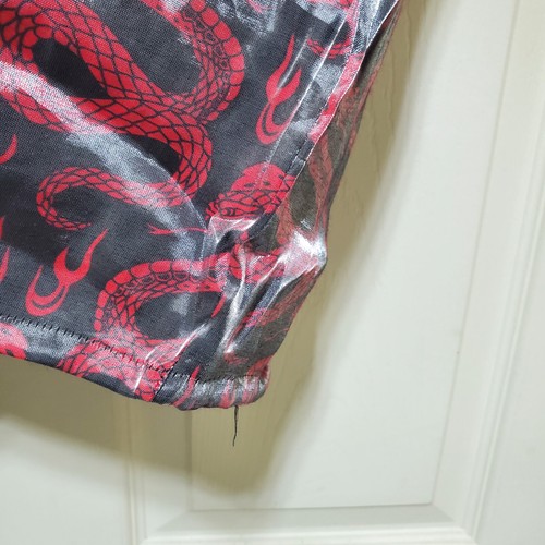 Dragonfly Shirt Men Medium Red Grey Snake Cobra Camp Looped Rockabily Lounge Y2K - Picture 15 of 20