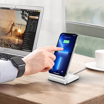 30W Wireless Charger Foldable Stand Dock For Apple iPhone 16 Pro Max 15 14 13 12