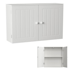 Kitchen Cupboard Cabinet 2 Doors Bathroom Wall Cabinet with Adjustable Shelf