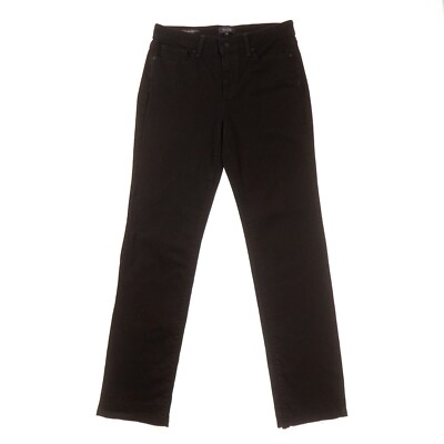 NYDJ Marilyn Straight Black 8 (SHORTENED)