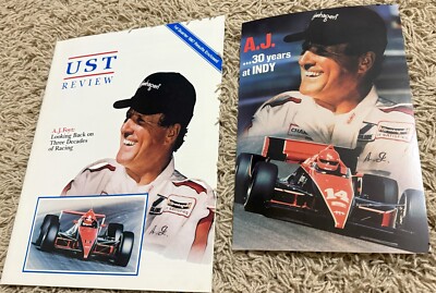 AJ Foyt 30 Years at Indy Copenhagen Racing Indy Car Photo Press Card Media Guide