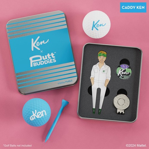 Barbie x PuttBuddies Caddy Ken Golf Divot Tool & Ball Marker Set - Premium Magne - Bild 3 von 6