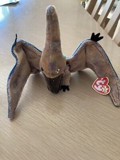 Ty Beanie Baby - SWOOP the Pterodactyl Dinosaur (6 Inch) MINT with MINT TAGS