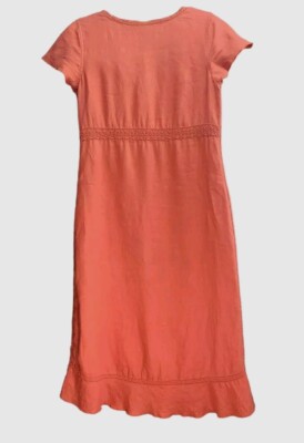 chinese dress ladies Sunrise Orange Linen Button Down – hoste
