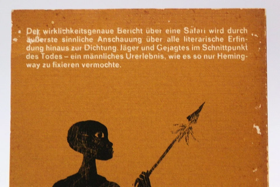 Ernest Hemingway German Language 1968 " Die Grunen Hugel Afrikas" Foto 4 de 4