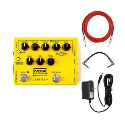 MXR M80Y Bass D.I.+ Special Edition Yellow - Bundle with