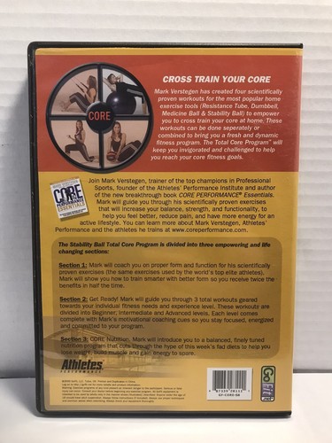 Stability Ball - Total Core Program - Core Performance (DVD, 2006) - Imagen 2 de 2