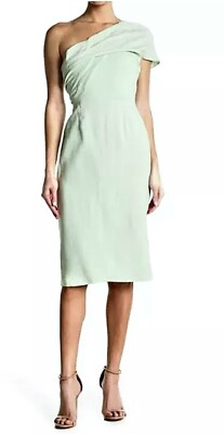 green emerald velvet dress Reiss Soft Mint Green Lark Lace Overlay Dress UK 12 US 8 EU 40 RRP £190 main image 0