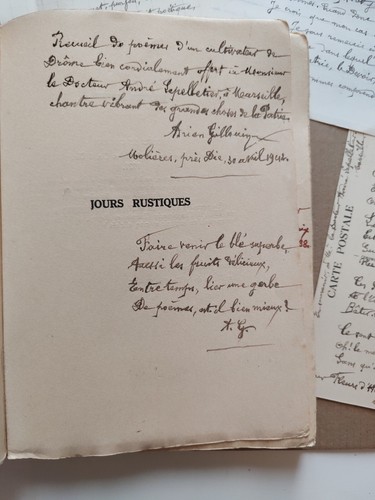 Adrien Gillouin Livre Et Documents Signés Avec Poème Dont 1 D' André Escoffier - Imagen 2 de 11