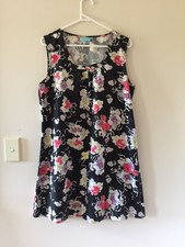 blue illusion linen dress