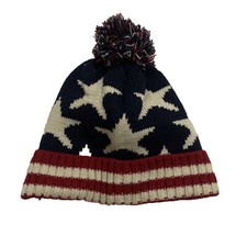 Winter Hat American Flag Patriotic Trapper Men  s Women  s Warm Pom Pom