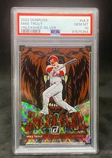 2022 Donruss Mike Trout Unleashed Silver 141/349 #Ul3 (Graded Psa 10 Gem Mint)