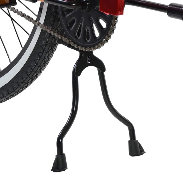 Double Leg Kickstand For 26-29 Inch Motor Bicycle Bike Black Steel Stand Mount