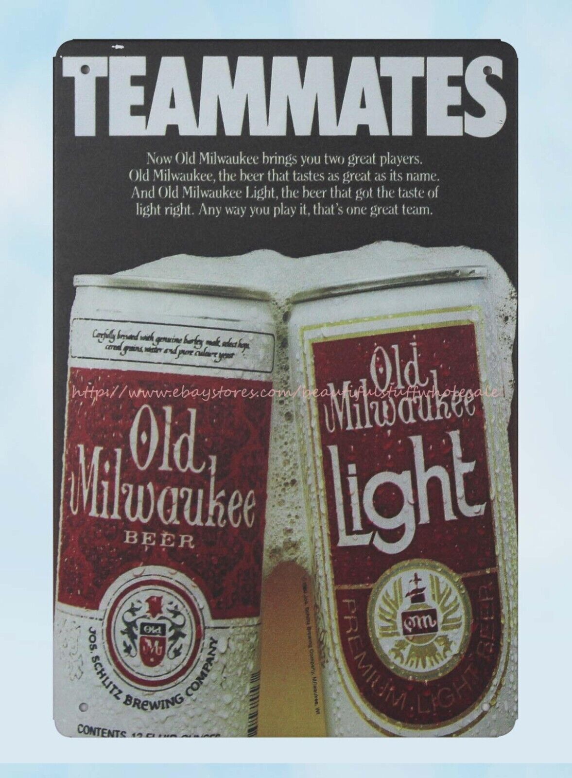 Vintage Beer Tavern Metal Tin Sign for Bar Decor