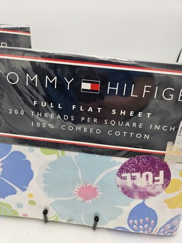 New Tommy Hilfiger FULL Malibu Floral Hawaii Girls Butterfly Flat Fitted Sheets - Picture 3 of 4