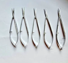 Set of 5 - Westcott Tenotomy Scissors 21 mm Long Gently Curved Blunt Tips