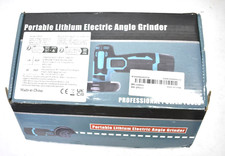 Portable Lithium Electric Angle Grinder w 2 Batteries Professional Power Tool