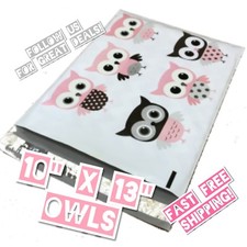 uPaknShip 10x13 Owls Designer Poly Mailers - Shipping Envelopes