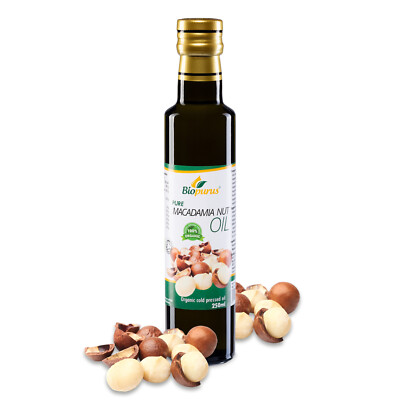 Biopurus zertifiziertes Bio kaltgepresstes Macadamianussöl 250ml AT