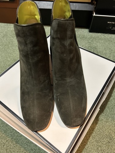 WHITE HOUSE BLACK MARKET Green Ankle Boots SIZE 8 In BOX - Picture 2 of 5