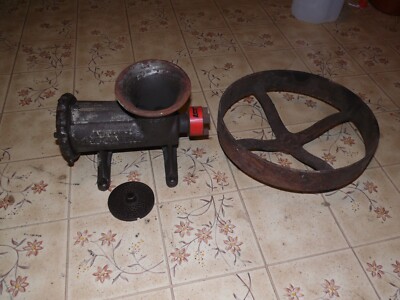 Vintage Enterprise No 22 Meat Grinder with Pulley | eBay