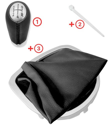 Cuffia e Pomello 5 Marce Compatibile con Renault Clio III, Kangoo II, Twingo II - Imagen 3 de 8