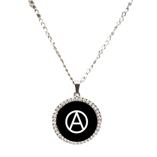 Set Of 2 Anarchy White Punk Silver Colour Bracelet And Necklace + Gift Boxes - Foto 2 di 6