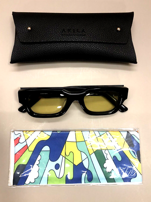 Zed AKILA Sunglasses Black / Light Yellow Lenses + Case & Cloth