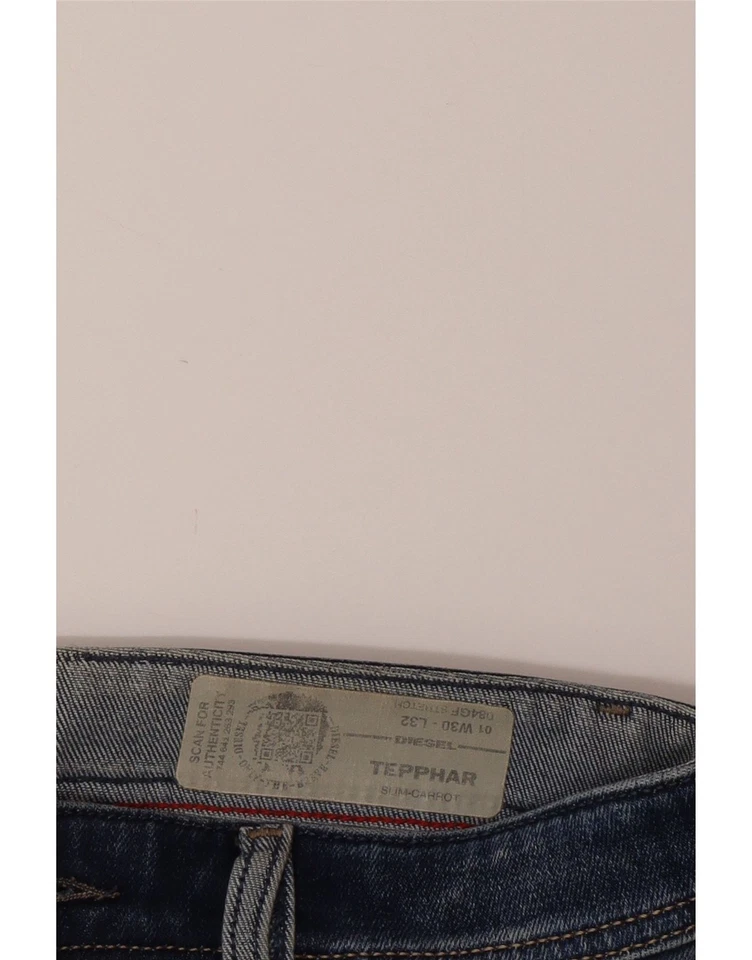 Pantalones cortos de mezclilla ajustados desgastados Diesel para mujer Tepphar W30 algodón azul medio DH07 Foto 4 de 4