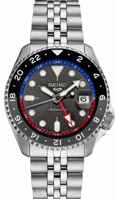 Seiko 5 Sports Gray Automatic GMT  Men's Watch - SSK019