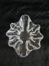 6.25"x5"x2" Signed DAUM FRANCE Abstract Crystal Ashtray Large