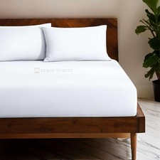 White 3 Piece Twin XL Sheet Set Deep Pocket 15 Inch Microfiber Dorm Bedding