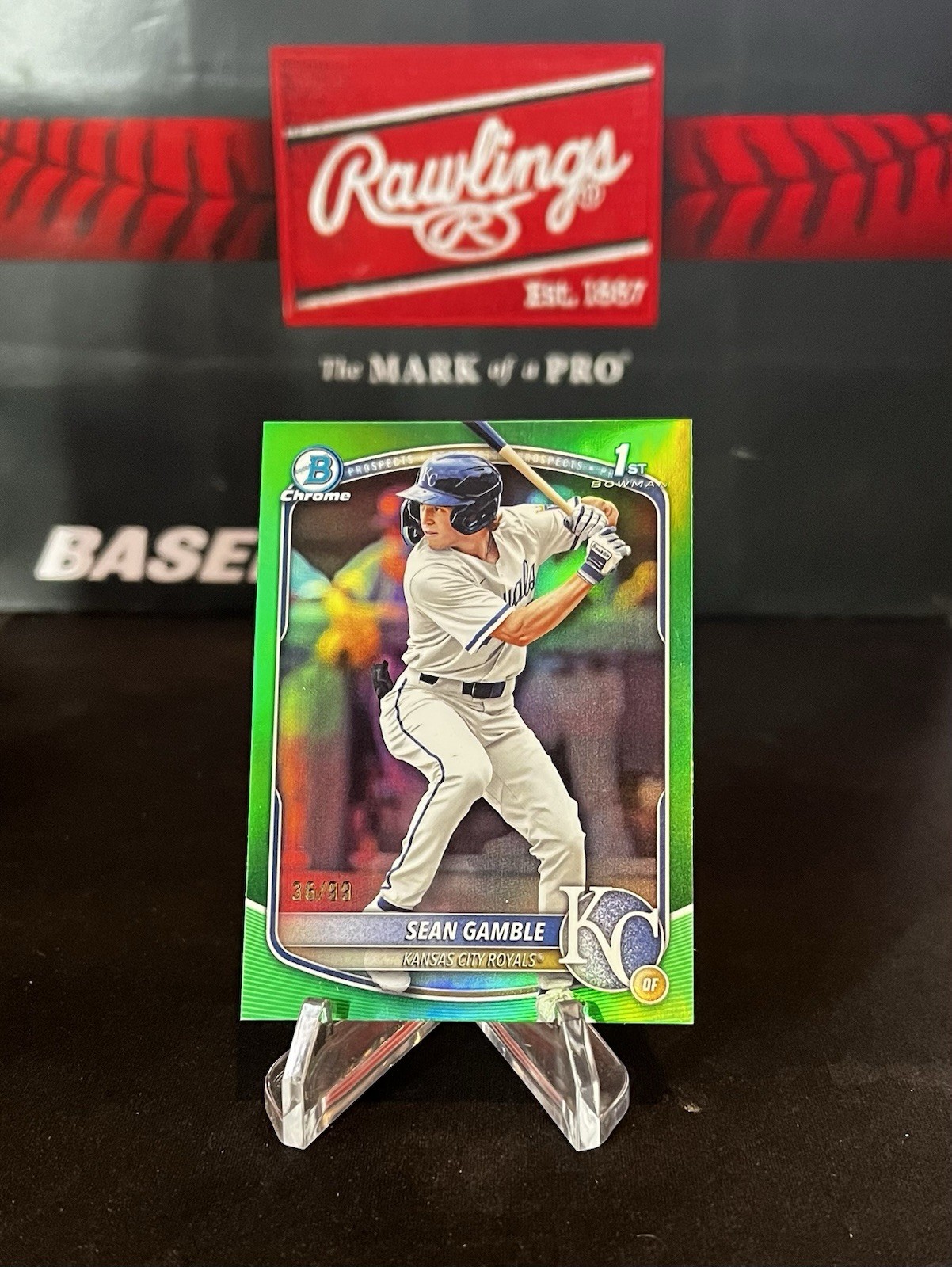 2025 Bowman Chrome Draft Sean Gamble Green Refractor /99 #BDC-178 Royals 1st