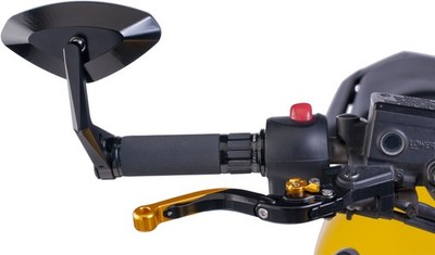 PUIG Hi-Tech Bar End Mirror - Left/Right - Black Motorcycle Street Bike 6994N