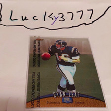 Topps 1998 Finest Ryan Leaf Rookie Card #150 San Diego Chargers Football. rookie card picture