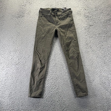 Liverpool Pant Women's 0P Green Cotton Chino Straight Preppy Classic Business