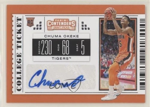 2019 Panini Contenders Draft Picks RPS College Ticket Chuma Okeke #80 Auto 0ei